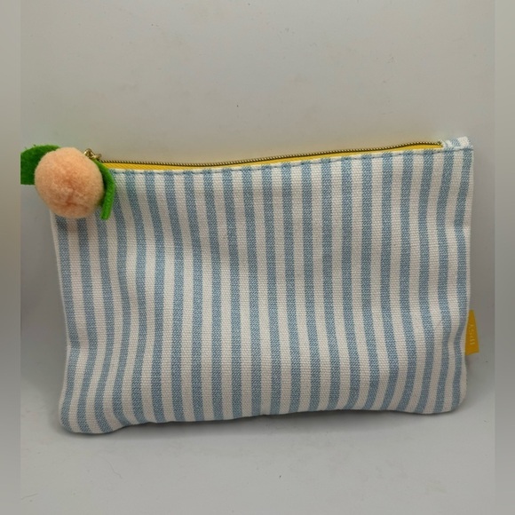 tys Beauty Lip Butter in Toast with Peach Stripped Makeup Bag - Picture 4 of 7